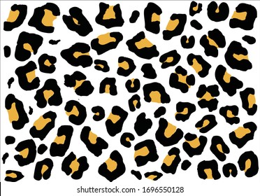 dibujo manual del diseño del vector de leopardo colorido 
