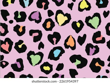 colorful leopard vector hand drawn design vector