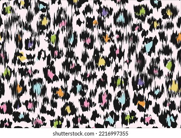colorful leopard vector pattern  design
