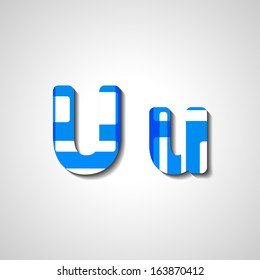 Colorful letter alphabet, abstract  illustration
