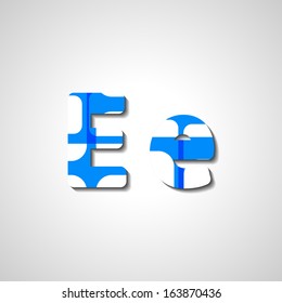 Colorful letter alphabet, abstract  illustration