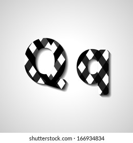 Colorful letter alphabet, abstract  illustration