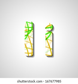 Colorful letter alphabet, abstract  illustration