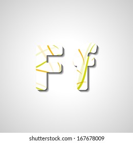 Colorful letter alphabet, abstract  illustration
