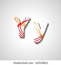 Colorful letter alphabet, abstract  illustration