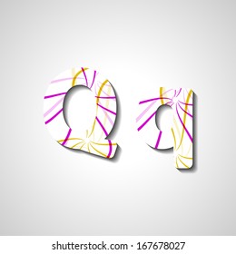 Colorful letter alphabet, abstract  illustration