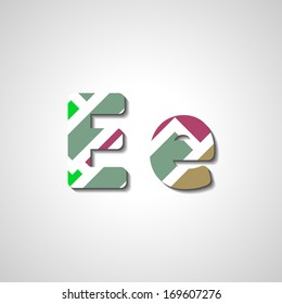 Colorful letter alphabet, abstract  illustration