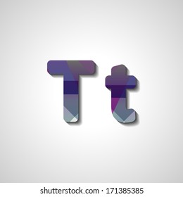 Colorful letter alphabet, abstract  illustration