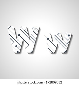 Colorful letter alphabet, abstract  illustration