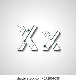 Colorful letter alphabet, abstract  illustration