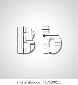 Colorful letter alphabet, abstract  illustration