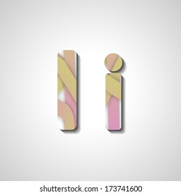 Colorful letter alphabet, abstract  illustration