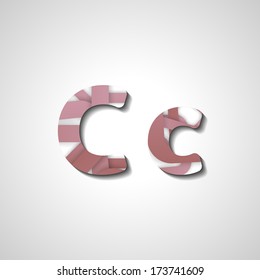 Colorful letter alphabet, abstract  illustration