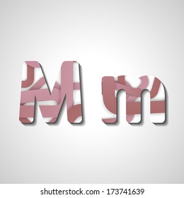 Colorful letter alphabet, abstract  illustration