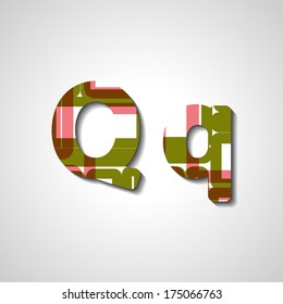Colorful letter alphabet, abstract  illustration