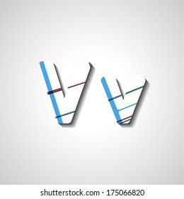 Colorful letter alphabet, abstract  illustration