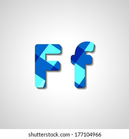 Colorful letter alphabet, abstract  illustration