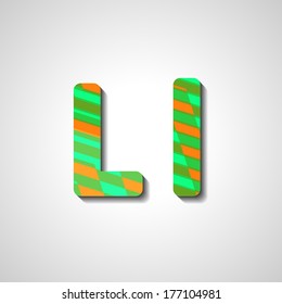 Colorful letter alphabet, abstract  illustration