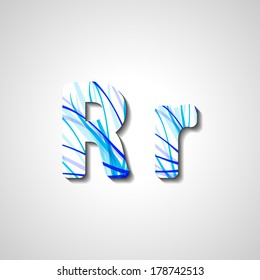 Colorful letter alphabet, abstract  illustration