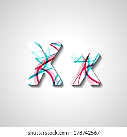 Colorful letter alphabet, abstract  illustration