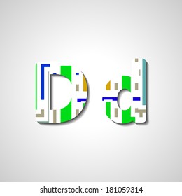 Colorful letter alphabet, abstract  illustration