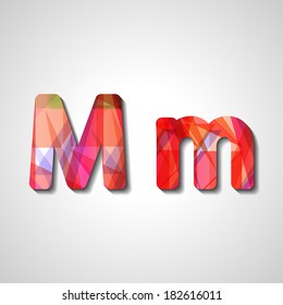 Colorful letter alphabet, abstract  illustration