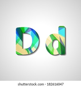 Colorful letter alphabet, abstract  illustration