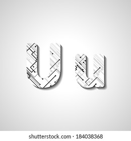 Colorful letter alphabet, abstract  illustration