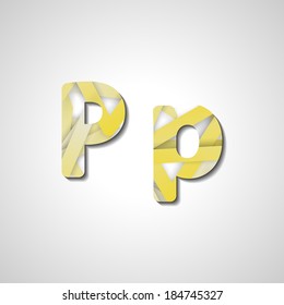 Colorful letter alphabet, abstract  illustration