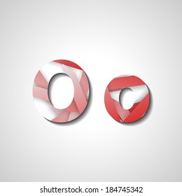 Colorful letter alphabet, abstract  illustration