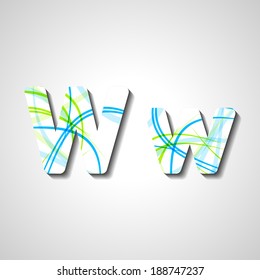 Colorful letter alphabet, abstract  illustration