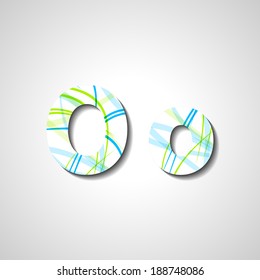 Colorful letter alphabet, abstract  illustration