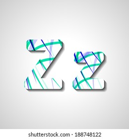 Colorful letter alphabet, abstract  illustration