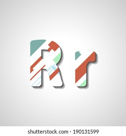 Colorful letter alphabet, abstract  illustration