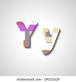 Colorful letter alphabet, abstract  illustration