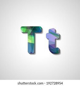Colorful letter alphabet, abstract  illustration