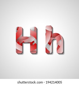 Colorful letter alphabet, abstract  illustration