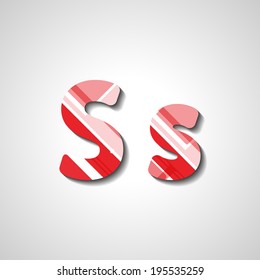 Colorful letter alphabet, abstract  illustration