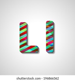 Colorful letter alphabet, abstract  illustration