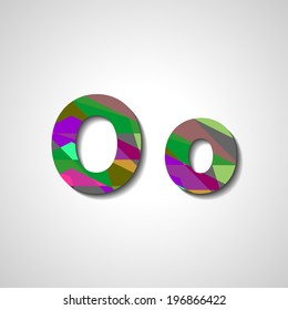 Colorful letter alphabet, abstract  illustration