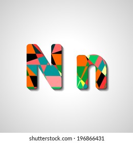 Colorful letter alphabet, abstract  illustration
