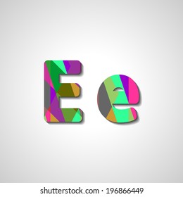 Colorful letter alphabet, abstract  illustration