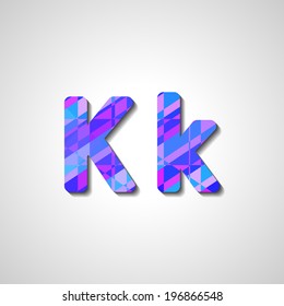 Colorful letter alphabet, abstract  illustration