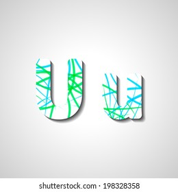 Colorful letter alphabet, abstract  illustration