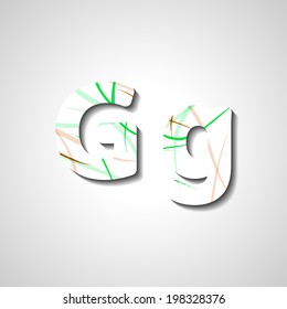 Colorful letter alphabet, abstract  illustration