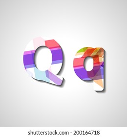 Colorful letter alphabet, abstract  illustration
