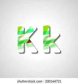Colorful letter alphabet, abstract  illustration