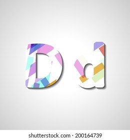 Colorful letter alphabet, abstract  illustration