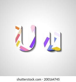 Colorful letter alphabet, abstract  illustration