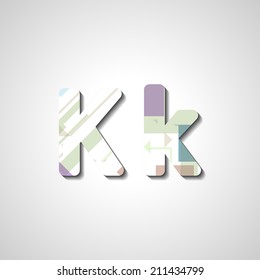Colorful letter alphabet, abstract  illustration